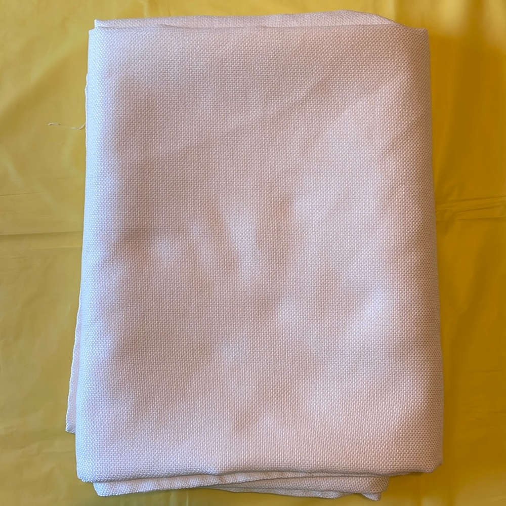 58 x 100in square white tablecloth.
